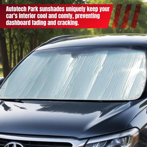 Vista 6 de Autotech Park Parasol compatible con parabrisas delantero Chrysler Pacifica Minivan 2017-2026, parasol de ajuste personalizado
