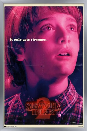 Vista 8 de Netflix Stranger Things: Season 2 - Póster de pared de Will Wall, 22.4 pulgadas de largo x 14.7 pulgadas, versión enmarcada de madera de granero