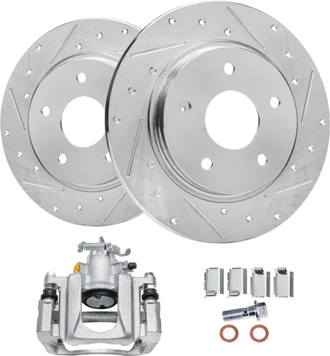 Vista 26 de Detroit Axle - Kit de freno trasero para Chevy GMC Silverado Sierra Suburban Yukon XL 1500 Astro Tahoe Safari Rotores de freno de disco Reemplazo