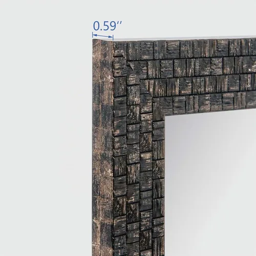 Vista 6 de Espejo de pared de baño, espejos de baño para pared, rectangular, moderno, espejo de pared para baño, colgante vertical u horizontal, para sala