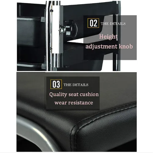 Vista 4 de Salón móvil Peluquería Peluquería Belleza Almacenamiento Carrito Manicura Uñas Cabello Herramienta Carrito Silla Pedicura Taburete Mesa