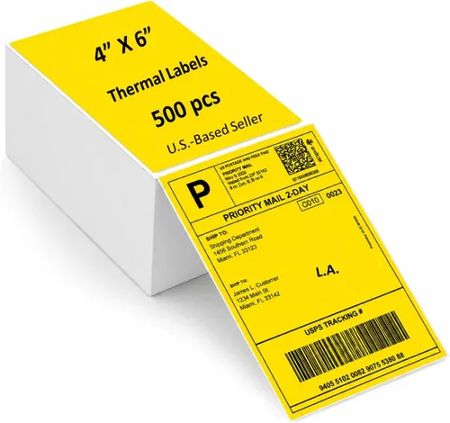 Vista 15 de Papel de etiquetas de 4 x 6, etiquetas de envío térmico directo