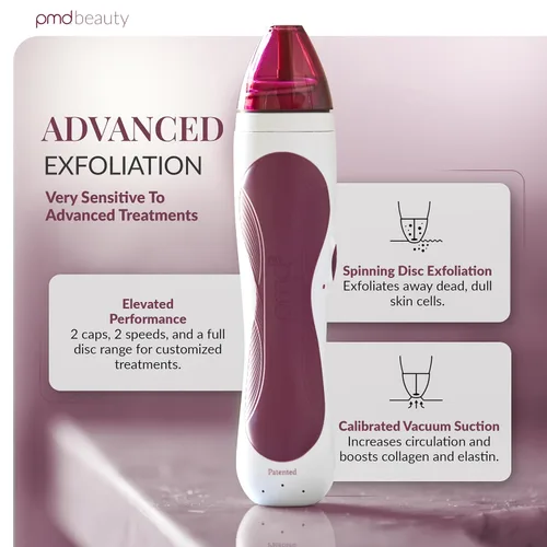 Vista 2 de PMD Beauty Personal Microderm Pro - At-Home Use, Facial Exfoliator Tool, Microdermabrasion Machine Kit for Face and Body Skincare