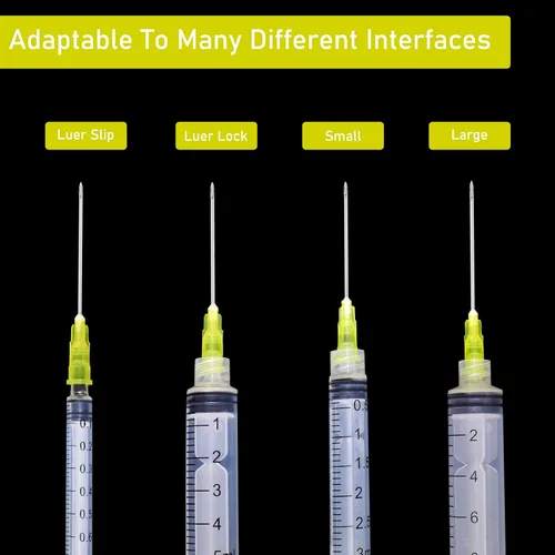 Vista 6 de Agujas desechables estériles de 20Ga 1.5 pulgadas/38 mm, envueltas individualmente, paquete de 100 Envuelto individu