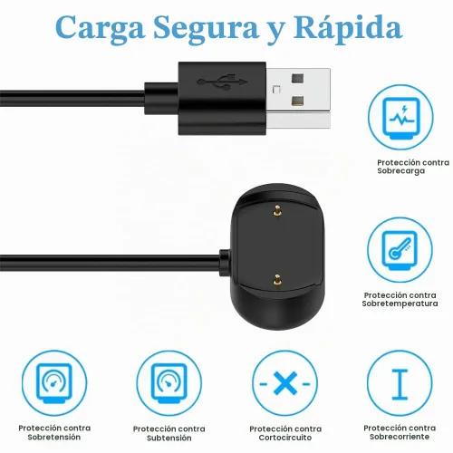 Vista 2 de Cable de carga para Amazfit Bip 5/3/U, T-Rex Pro, GTR Mini, GTR 2/2e, GTS 4 Mini, GTS 2/2e Smartwatch (paquete de 2, 3.3 pies/39.4 in)