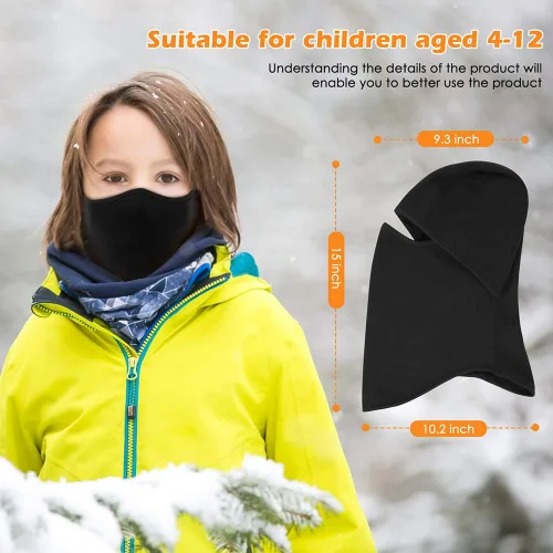 Vista 5 de Kids Balaclava Ski Mask Cold Weather Windproof Tactical Face Mask Winter for Skiing Snowboarding Cycling