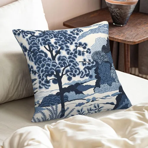Vista 7 de POMOTER Daintree Funda de Cojín Azul y Blanco Índigo Chinoiserie Funda de Almohada Fundas de Almohada Decorativas Fundas de Cojín Modernas