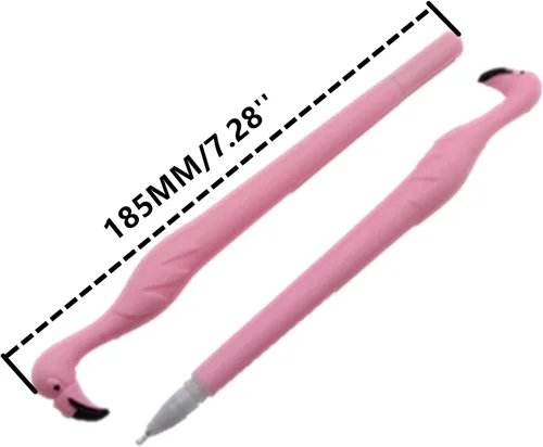 Vista 2 de 20 bolígrafos de gel de flamenco rosa, regalo único para mujeres, compañeros de trabajo y anfitrionas, bolígrafos de escritura elegantes