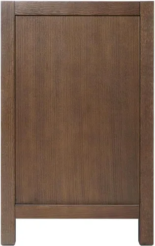 Vista 6 de ARIEL Cambridge Mueble base de tocador de baño de 36 pulgadas, madera maciza, 2 puertas de cierre suave, 5 cajones de cola de milano, roble marrón