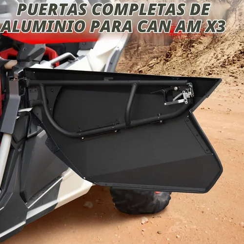 Vista 6 de A & UTV PRO Puertas completas de aluminio X3 para Can-Am Maverick X3/X3 MAX 2017-2024 2025, paneles de puerta de metal resistentes para puertas