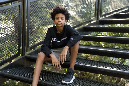 Vista 6 de Champion - Camiseta clásica de manga larga y capucha para niños