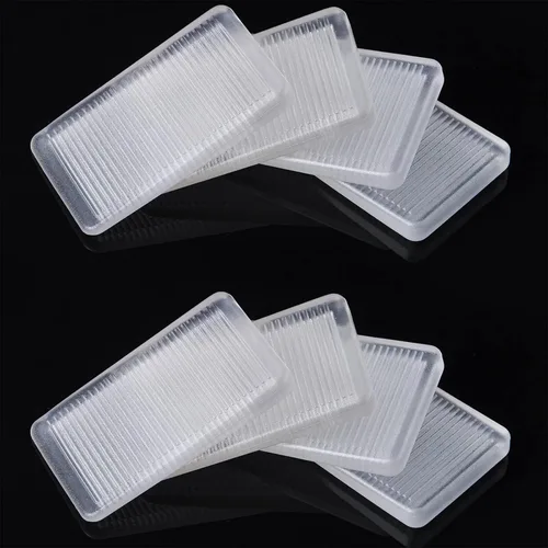 Vista 6 de ZZRANYE 4 Piezas de Cuñas de Mesa de Goma Transparente, Cuña de Nivel para Mejora del Hogar, Cuñas de Mesa, Cuñas de Cama, Cuñas de Inodoro, Cuñas