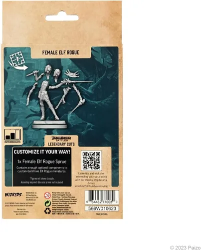Vista 2 de WizKids Cortes legendarios de Pathfinder: pícaro elfo femenino