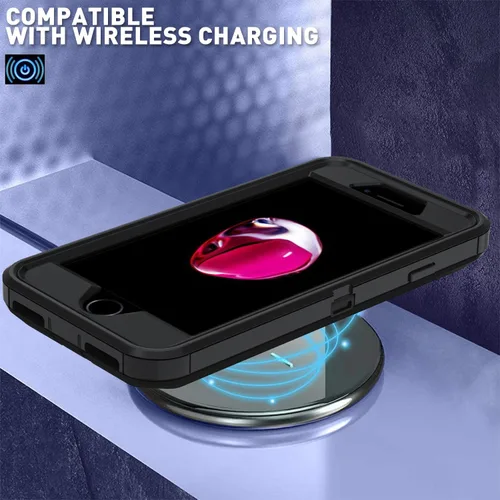 Vista 4 de Funda para iPhone 7/8Plus, iPhone 8 Plus y 7 Plus, resistente protección para teléfono, a prueba de golpes, a prueba de polvo, a prueba de caídas