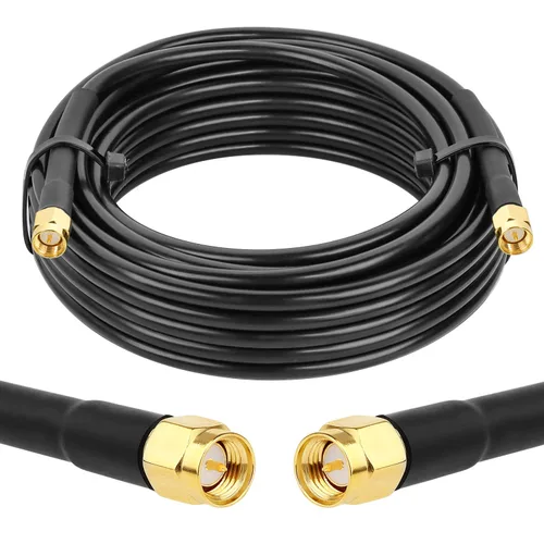 Vista 8 de Cable RG58 SMA - Extensión de cable SMA macho a macho de baja pérdida de 3 pies de 50 ohmios para aplicaciones de antena de radio 3G/4G/LTE/GPS/RF