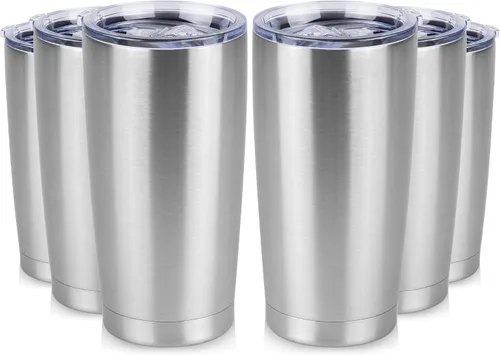 Vista 17 de Vaso Térmico de 20 oz de Acero Inoxidable Vasos Térmicos a Granel con Tapa Aislamiento de Doble Pared Tazas de Café Térmicas para Bebidas Calientes