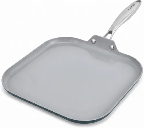 Vista 10 de NutriChef 11-Inch Griddle Pan Ceramic Non-stick with Induction Base Black