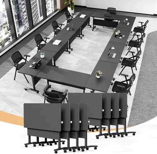 Vista 80 de Mesa de conferencias plegable, mesa de sala de conferencias con ruedas, mesa de conferencias plegable modular, mesas de reuniones de entrenamiento