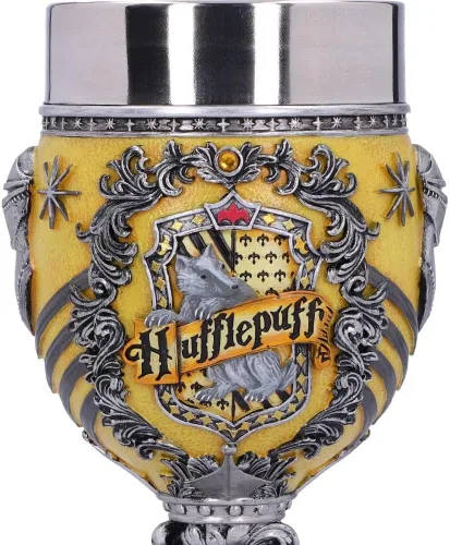 Vista 5 de Nemesis Now Harry Potter Hufflepuff Hogwarts House - Copa coleccionable, 1 unidad (paquete de 1), plata amarilla, 6.8 fl oz
