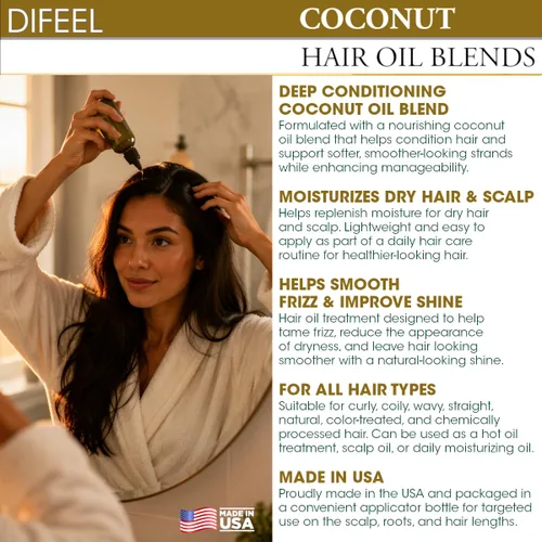 Vista 6 de Difeel Aceite de coco acondicionador profundo para el cabello, 7.1 onzas (paquete de 3)