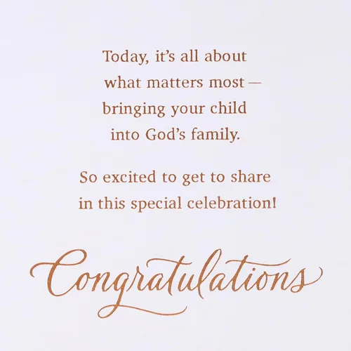 Vista 3 de American Greetings - Tarjeta de Bautizo (Alegría Maravillosa por Venir)