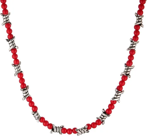 Vista 18 de Collar de alambre de púas para hombre de aleación de acero, punk, gótico, 20 pulgadas de HZMAN