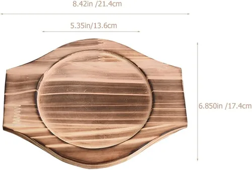 Vista 2 de UPKOCH Soporte coreano Dolsot Stone Bowl Base de madera Cazuela Olla Bandeja Bibimbap Bowl Estera de madera Hot Pot Trivet Trivet Coaster S