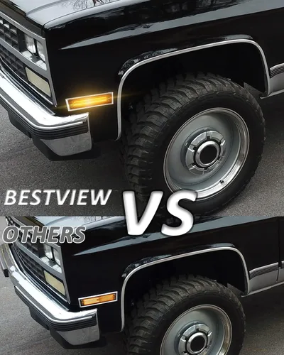 Vista 7 de Bestview Luces de posición laterales LED Compatibles con 1981-1991 Chevy C10 C20 C30 GMC C1500 C2500 Suburban Blazer Jimmy, lado del conductor