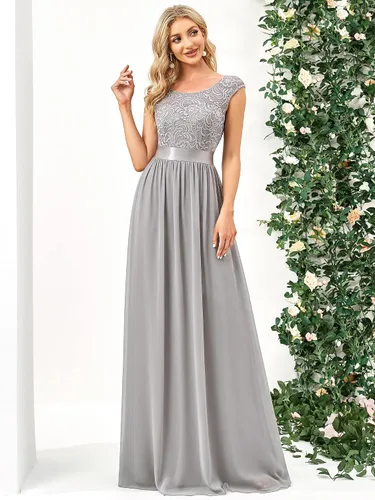 Vista 4 de Ever-Pretty Vestidos de dama de honor con cintura imperio fruncido para mujer 0646