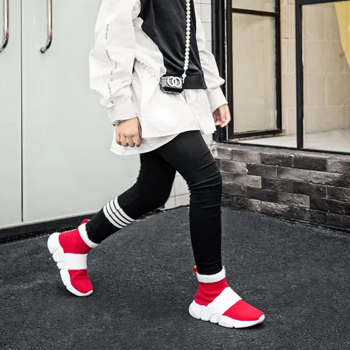 Vista 2 de Casbeam Boys and Girls Breathable Lightweight Fashion Casual Sports Walking Shoes Running Sneakers High Top (ToddlerLittle Kid Bib Kid)