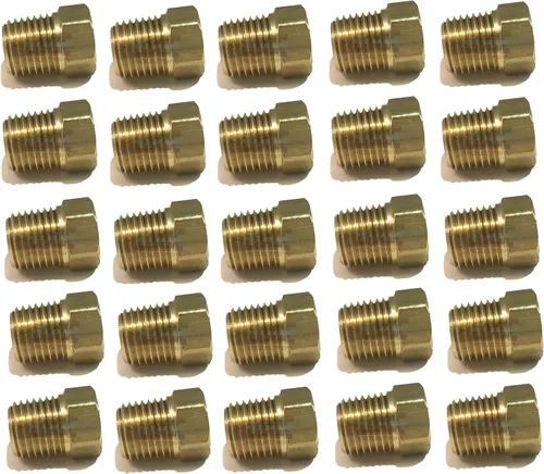 Vista 5 de Conector hexagonal con núcleo de latón macho de 3/8" NPT MNPT combustible/aire/agua/aceite/gas WOG (cantidad 01)