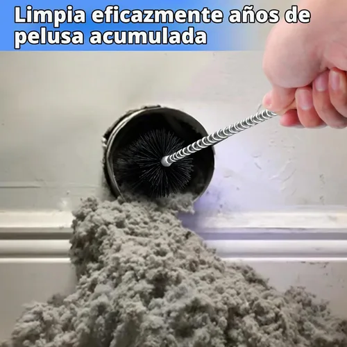 Vista 5 de Kit de limpiador de ventilación para secadora Palksky, herramienta de limpieza para secadora de 3 piezas - cepillo flexible de limpieza