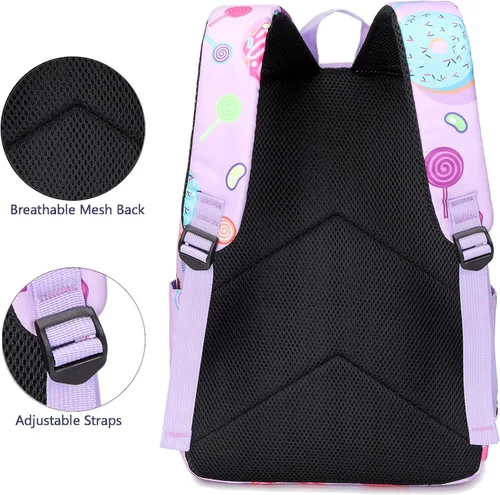 Vista 5 de Meisohua Mochilas escolares para niñas, mochila de unicornio con bolsa de almuerzo y estuche para lápices, juego de bolsas escolares 3 en 1
