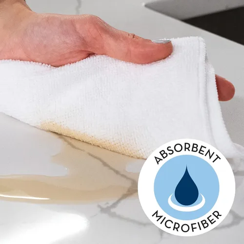 Vista 2 de S&T INC. Paquete de 50 paños de limpieza de microfibra, toallas a granel para el hogar, toallas de microfibra reutilizables para automóviles, trapos
