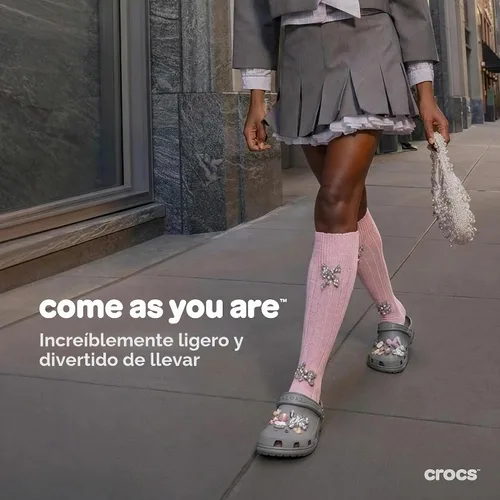 Vista 6 de Crocs Zuecos clásicos unisex para adultos Pizarra gris