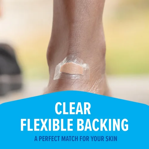 Vista 6 de Nexcare Vendas transparentes impermeables para rodilla y codo, se mantienen en la piel en el baño, ducha o piscina, 2.38 x 3.5 pulgadas, 30
