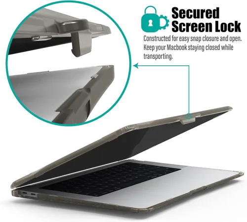 Vista 6 de [Usado] IBENZER Hexpact - Carcasa compatible con MacBook Air de 13 pulgadas 2022 2021 2020 M1 A2337 A2179 A1932, carcasa protectora de alta