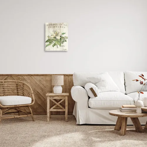 Vista 3 de Stupell Industries Lienzo decorativo para pared, diseño de magnolias francesas en primavera, fabricado con orgullo en Estados Unidos, diseñado por