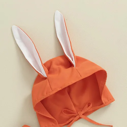 Vista 3 de Traje de Pascua para bebé recién nacido, sin mangas, con sombrero, ropa de Pascua
