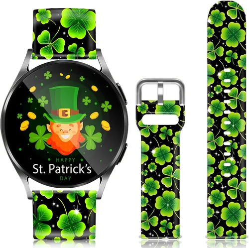 Vista 13 de Correa de reloj de 20 mm de Navidad compatible con Samsung Galaxy 6/5/5 Pro/4/4 Classic/3 (41 mm)/Active 1 y 2, tamaños 40 mm 41 mm 42 mm 44 mm 45