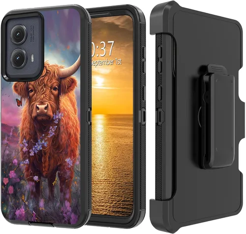 Vista 192 de Funda para Moto G Stylus 5G 2023 con funda de clip para cinturón y soporte, resistente de doble capa, resistente a prueba de golpes, para Motorola