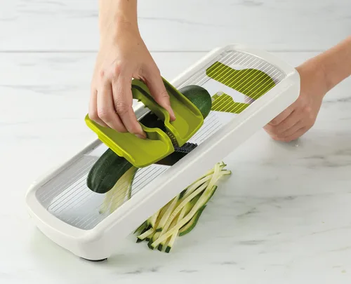Vista 4 de Joseph Joseph Mandolina multiagarre con agarre de precisión para alimentos, talla única, verde/blanco