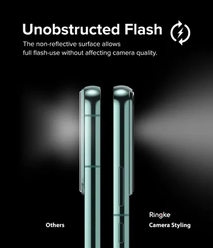Vista 5 de Ringke Estilo de cámara compatible con Samsung Galaxy S22 / S22 Plus 5G, protector de lente de cámara con marco de aluminio, adhesivo protector