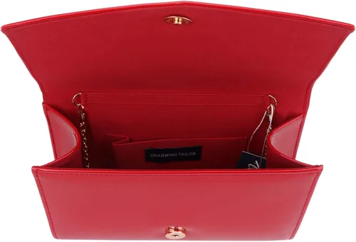 Vista 4 de CHARMING TAILOR Bolso de mano con solapa de charol clásico elegante y elegante bolso de noche