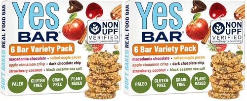 Vista 10 de The YES Bar Barra de manzana y canela crujiente – Proteína a base de plantas, barra de aperitivo decadente – Vegana, paleo, sin gluten, sin lácteos