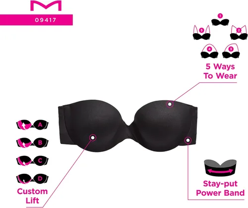 Vista 7 de Maidenform Women's Love The Lift Demi Strapless Multiway Bra 09417