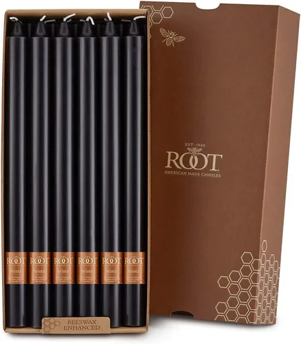 Vista 25 de Root Candles Arista Timberline - Velas para cena de 12 pulgadas, sin aroma, 12 unidades, color negro