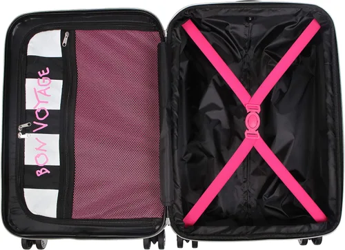 Vista 7 de Betsey Johnson - Maleta para equipaje (ABS + PC), diseño a cuadros de 30 pulgadas