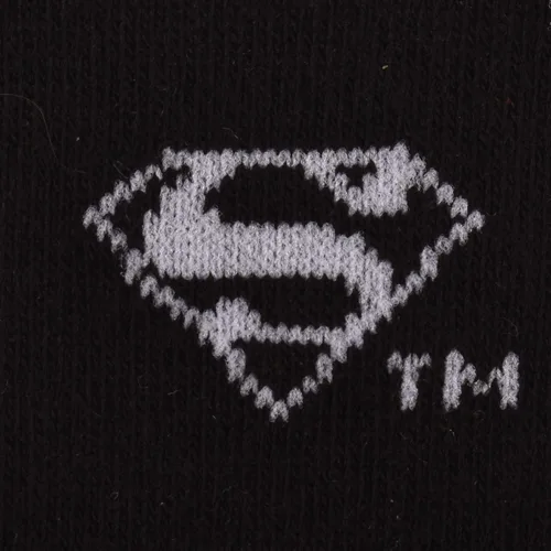 Vista 3 de Superman Classic Logo Crew Calcetines, Negro (43SP021MCCZA-BLK), Negro