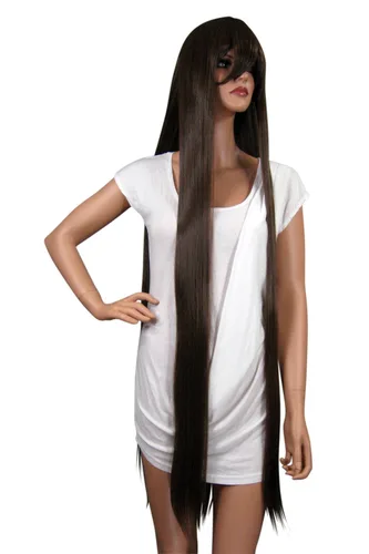 Vista 5 de Epic Cosplay Asteria - Peluca recta extra larga negra de 50 pulgadas (09B1)